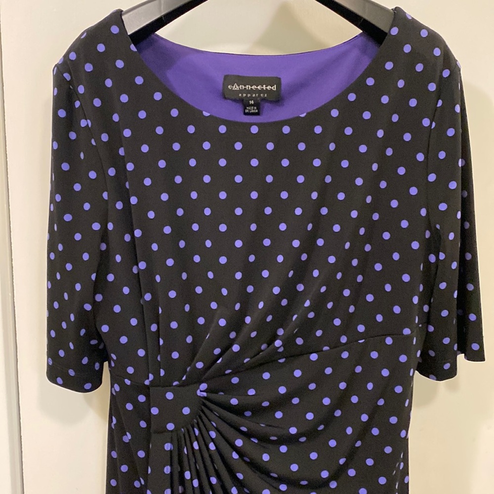 Purple Polka Dots in Black Dress (14)